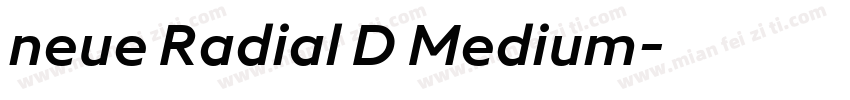 neue Radial D Medium字体转换